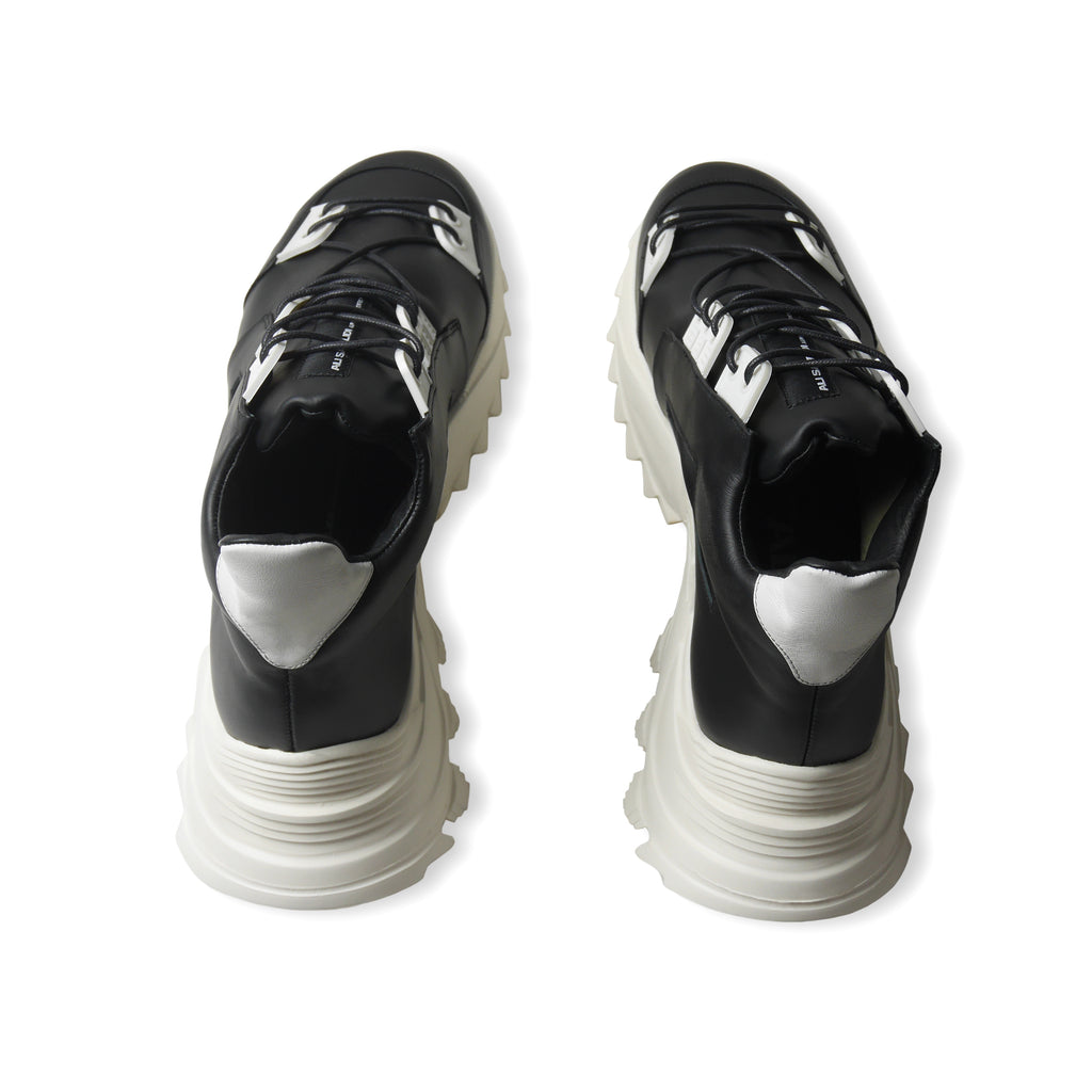 GEMINI II Black x White Sneakers
