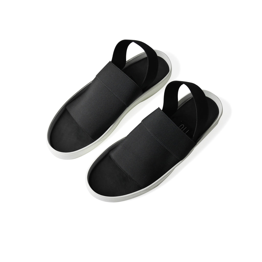 G-elastic Sandals Black x White