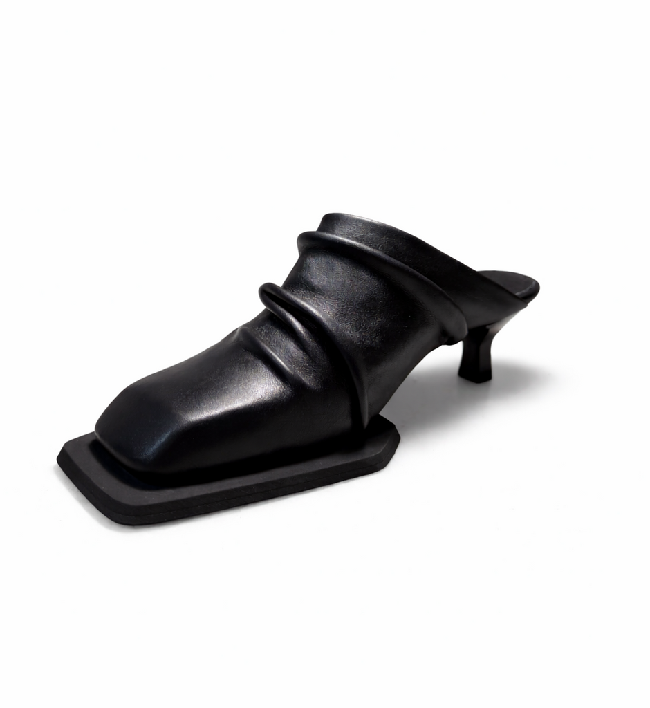 Kitten Heel Folded Sabo