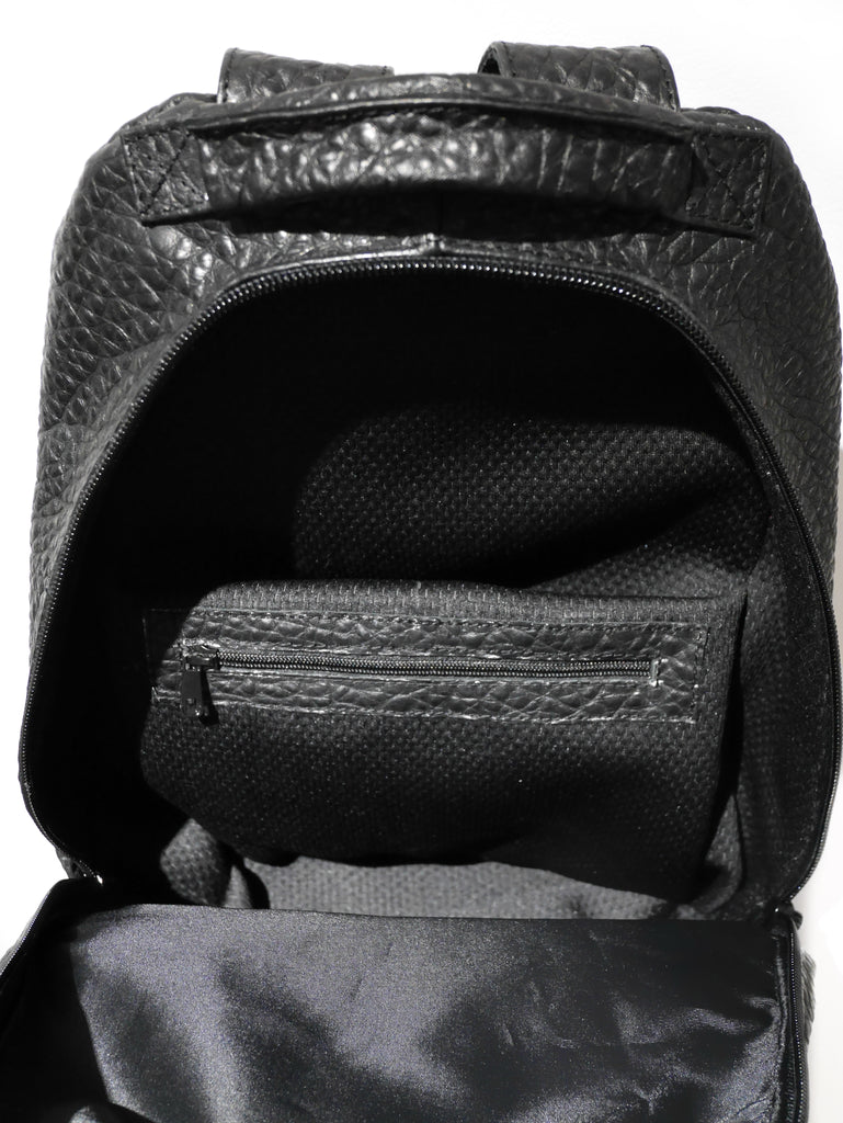 Buffalo Leather Backpack Black