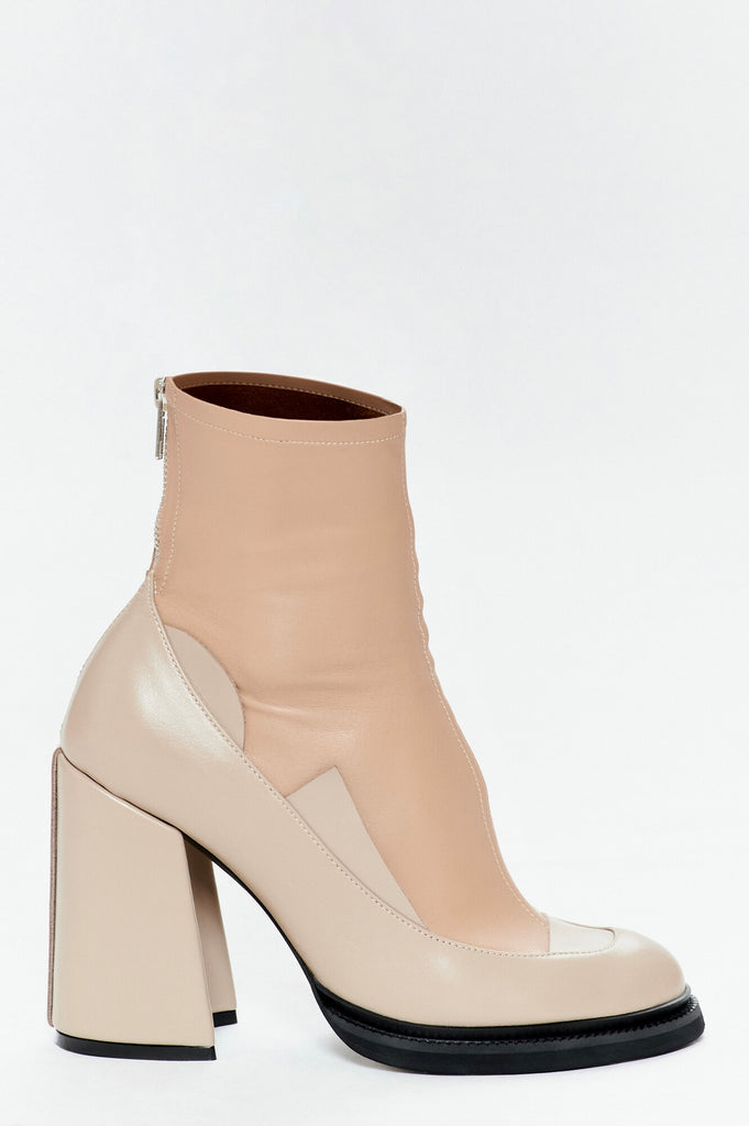 Segment Ankle Boots Beige