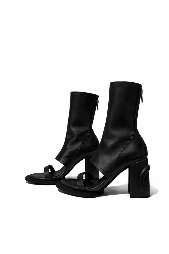 Sculpt Heel Sandals Black