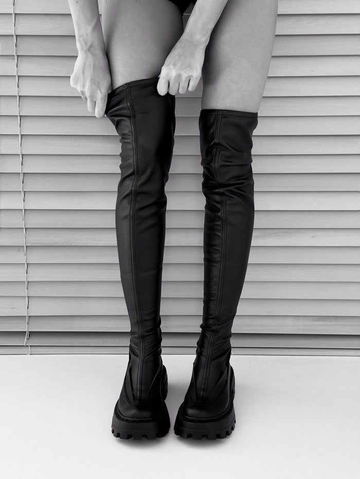 Overknee Tight Boots Black