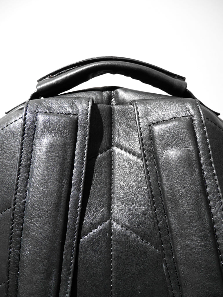 Black Leather Backpack