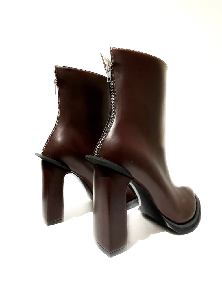 Pointed Toe Bordeaux Ankle Boots