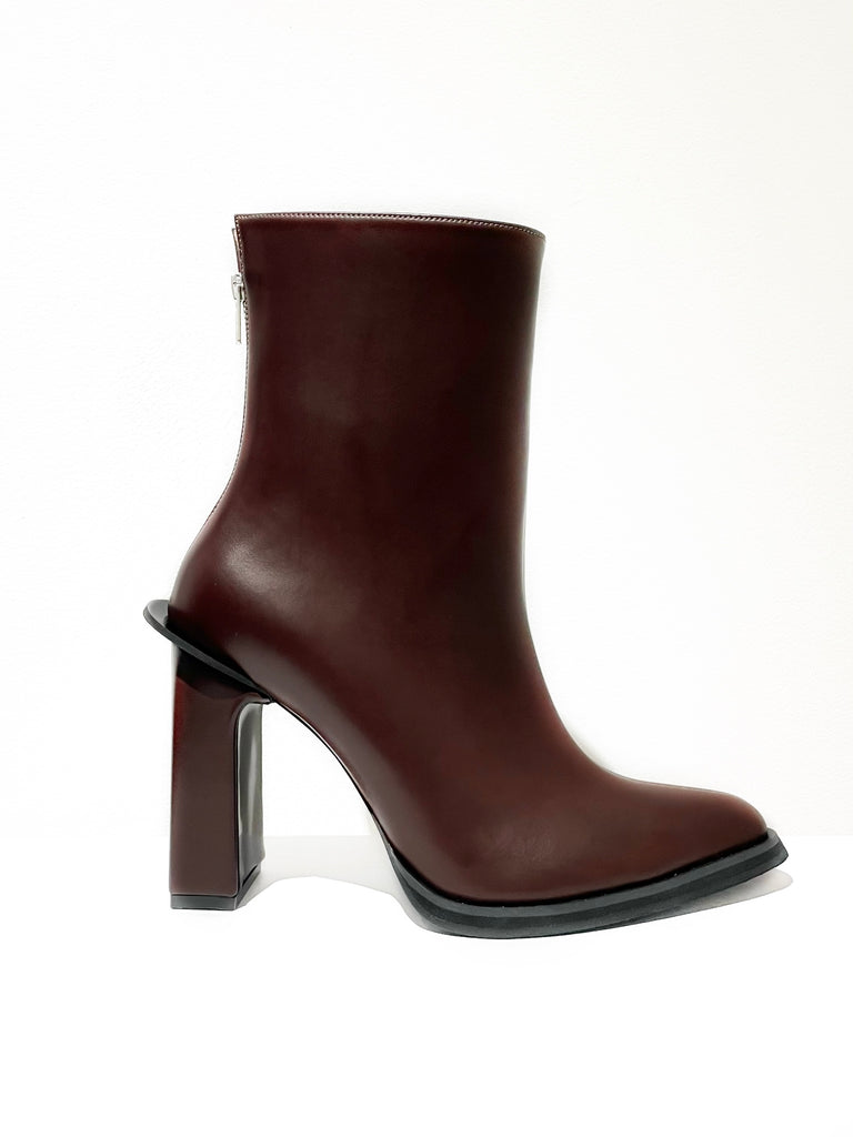 Pointed Toe Bordeaux Ankle Boots