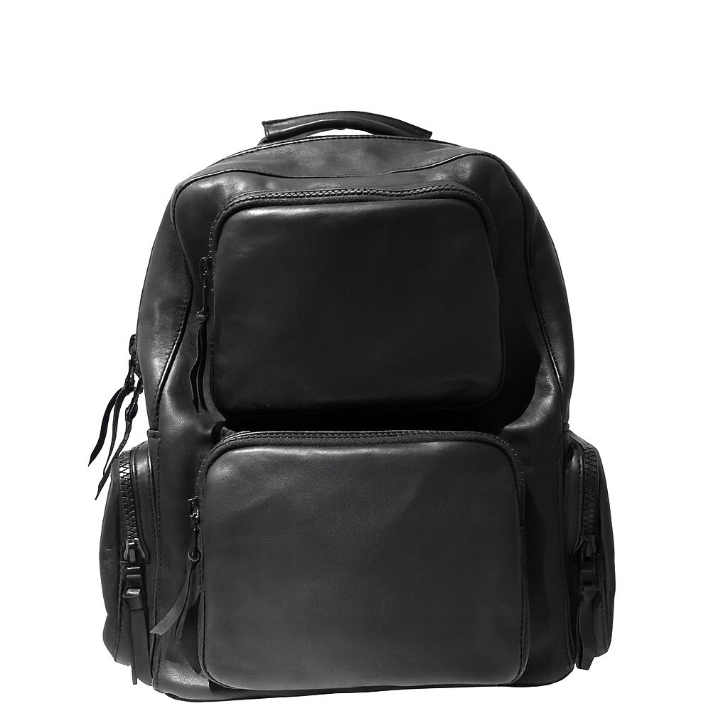 Matte Leather Backpack