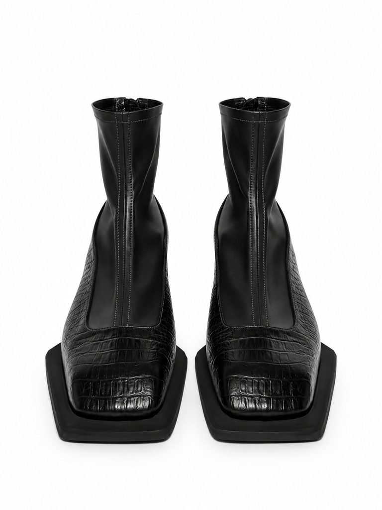 Square Boots Black