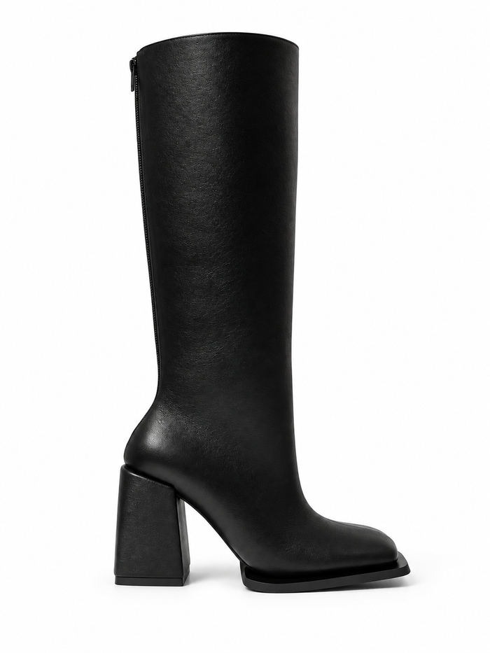 Squared Toe Knee Boots