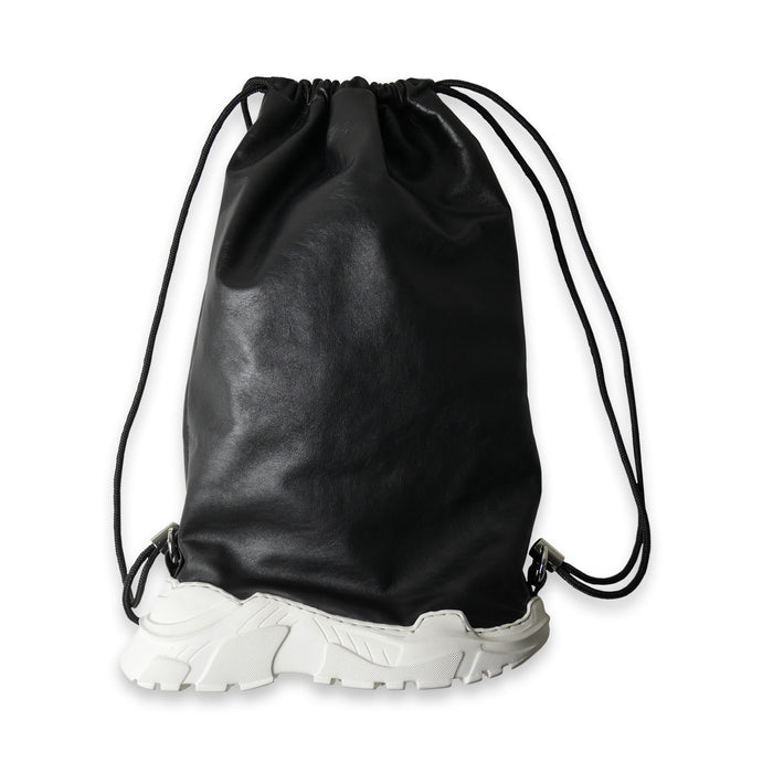 Hybrid Drawstring Leather Backpack