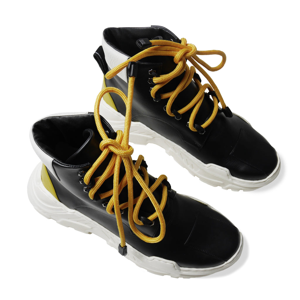 GLACIA High Sneakers Black and Yellow