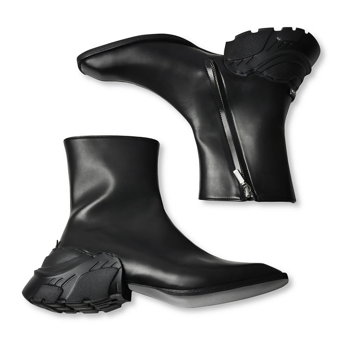 Hybrid Zipped Boots Black