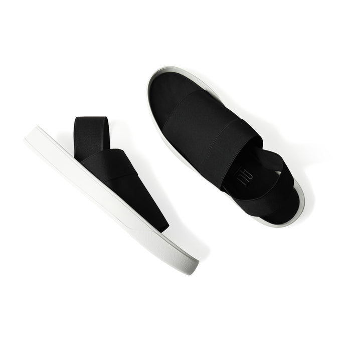 G-elastic Sandals Black x White