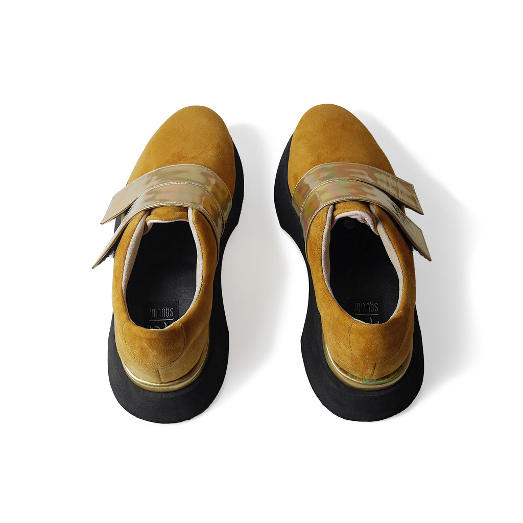 EARTH Low Leather Sneakers Yellow